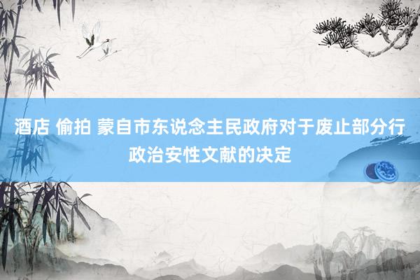 酒店 偷拍 蒙自市东说念主民政府对于废止部分行政治安性文献的